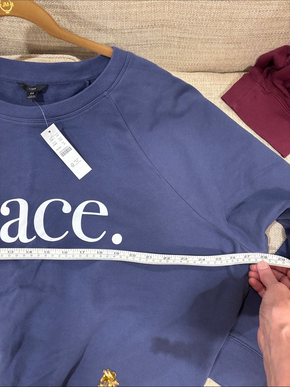 J. Crew Navy 'Peace.' Crewneck Sweatshirt - Picture 6 of 6